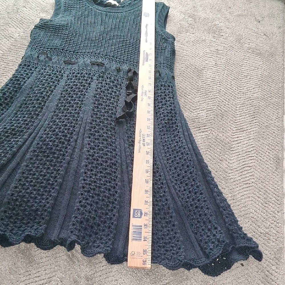 RED Valentino Navy Crochet Cotton Fit & Flare Dress Made in Italy Size Large - Picture 8 of 13
